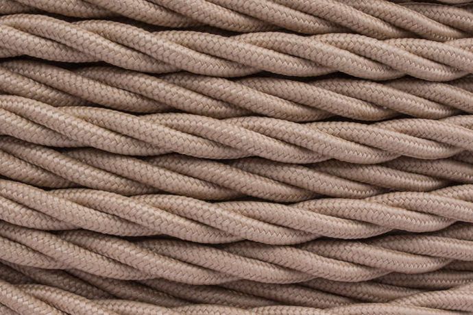 Провод ретро 2х1.5 матов. капучино (уп.10м) Bironi B1-424-716-10