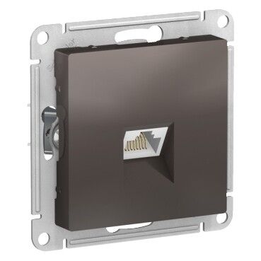Розетка компьютерная AtlasDesign RJ45 кат.6A механизм мокко SE ATN000686 APC