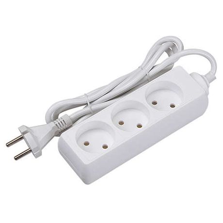 Удлинитель 3х3м 10А IP20 FE075-03-300 2.2кВт ПВС 2х0.75 защ. шторки ФАZА 5000179 ФАЗА .4895205000179