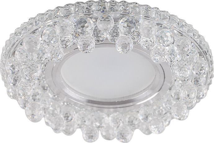 Светильник точечный встраиваемый под лампу, с LED подсветкой CD941 15LED*2835 SMD 4000K, MR16 50W G5.3, прозрачный | 32654 FERON