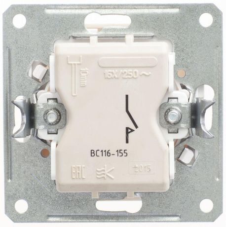 Выключатель 1-кл. СП W59 250В 16АХ с самовозвратом без рамки сл. кость SchE VS116-155-2-86 APC