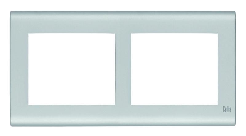 Рамка 2-м горизонт. матов. хром Cellia Makel 2348702