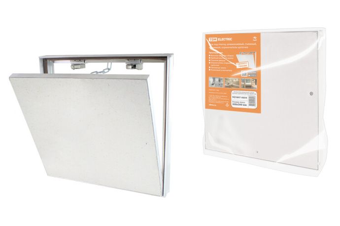 Люк под плитку, алюминиевый, съемный, нажимной, ограничитель-цепочка, 300х300, | SQ1807-0604 TDM