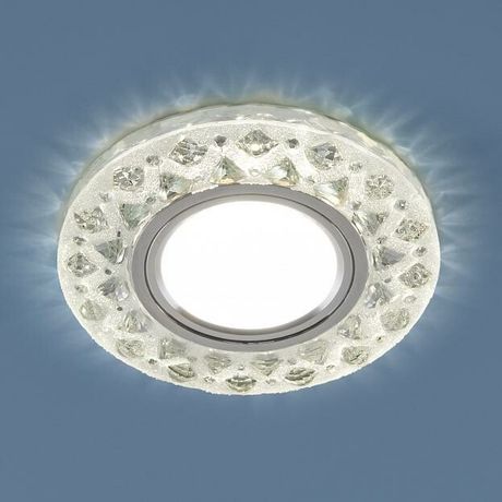 Светильник точечный встраиваемый 2222 MR16 CL прозрачный с подсветкой | a043145 Elektrostandard