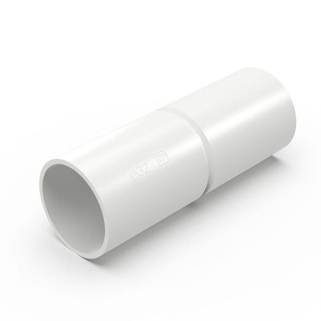 Патрубок-муфта белая d32 мм (5шт/200шт уп/кор) | PR13.02517 Промрукав Строитель