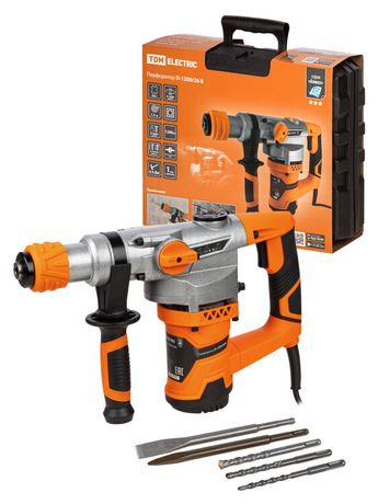 Перфоратор П-1200/26 В, 1200 Вт, 0-1000 об/мин, 0-4600 уд/мин, 4.5 Дж, SDS-Plus, кейс "Алмаз" | SQ1087-0104 TDM