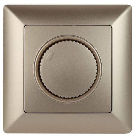 Светорегулятор поворотный СП 600Вт 230В Solo шампань 4-401-04 Intro Б0043399 ЭРА