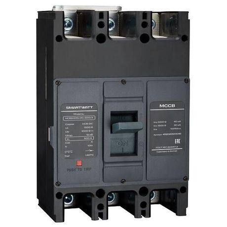 Выключатель автоматический в литом корпусе SMARTWATT PDE HCB630N-DC-500/3, 500 А, 3P, 40 кА - 4512020500048 Delta