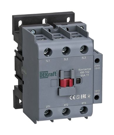 Контактор КМ-102 95А кат. 48В AC 1НО+1НЗ AC-3 AC-4 DEKraft 22335DEK APC