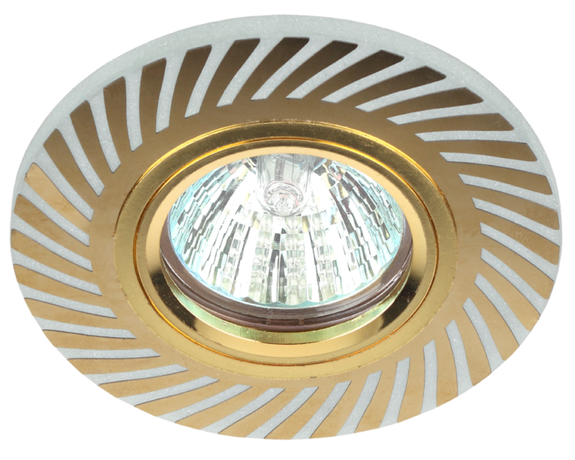 Светильник встраиваемый KL40 SL/GD/1 алюминевый MR16 12V/220V 50W золото/серебро ( Made In China - Б0048936 Made In China арт. Б0048936