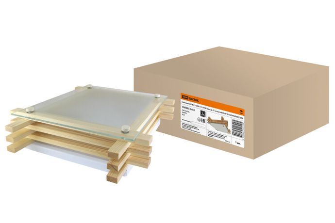 Светильник для ЖКХ невлагозащищенный декоративный под лампу НПБ 01-3х60-111 УХЛ4 "Бонсай-2" сосна 3х60Вт IP20 (490х490х85) | SQ0303-0403 TDM