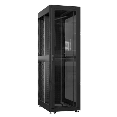 Шкаф серверный 52U 800х1000 передняя дверь: стекло IP41. задняя протект боковые панели: без. цвет: черный RAL9005 - EX 8052.9160 SYSMATRIX