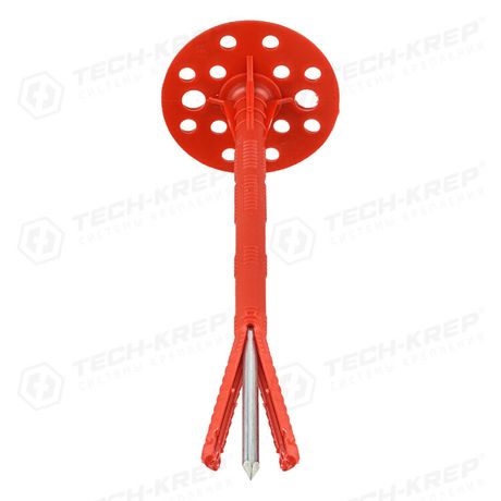 Дюбель для теплоизоляции с мет. гвоздём 10х180 (50 шт) - пакет ( 2,14 кг) | 102050 Tech-KREP