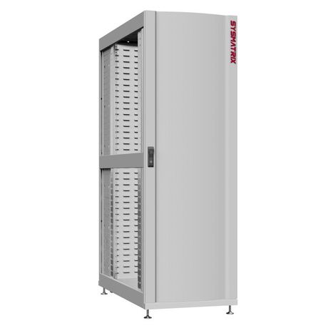 Шкаф серверный 45U 600х1070 передняя дверь: одностворчатая глухой металл IP51. задняя протект IP41. боковые панели: без. цвет: серый RAL7035 - NS 6145.7260 SYSMATRIX
