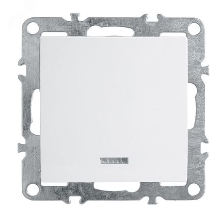 Выключатель 1-клавишный c индикатором (механизм), серия Эрна, , белый - PSW10-9101-01 FERON 39309