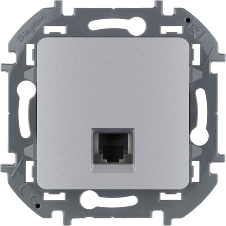 Телефонная розетка RJ11 Inspiria алюминий | 673822 Legrand