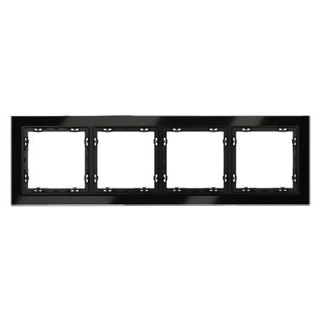 Рамка 4-м S70 стеклян. черн. Voltum VLS110408 Voltum арт. VLS110408
