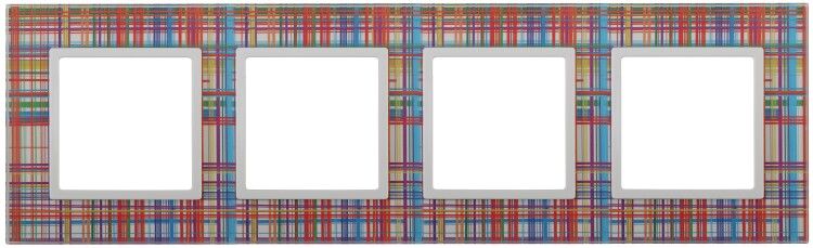 Рамка для розеток и выключателей прозрачный стекло ЭРА Elegance 14-5104-00 - Б0034523