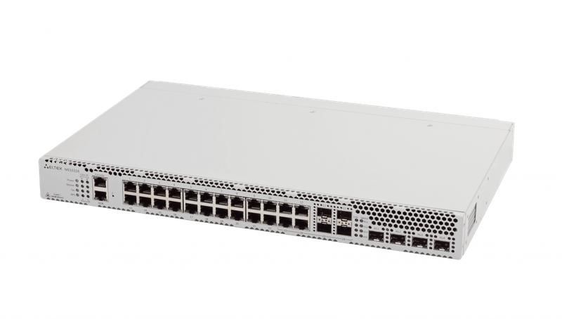 Коммутатор Ethernet 20 портов 10/100/1000Base-T 4 комбинированных порта 10/100/1000Base-T/1000Base-X(SFP) 10GBase-R (SFP+) L3 2 слота для модулей питания ELTEX MES3324