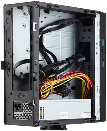 Корпус с блоком питания 220Вт Case FL-BQ5 mITX 1х5.25EXT(slim) 1x2.5INT 2хUSB3.0 HDA 1x40fan w/220W TFX PSU Tool-Free w/1.2m EU pwr cord Foxline 1000525027