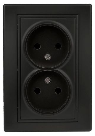 Розетка однофазная скрытого монтажа, в рамку без шторок антрацит 16А 250В IP20 1-204-05 Intro Plano - Б0053911 ЭРА Б0044569