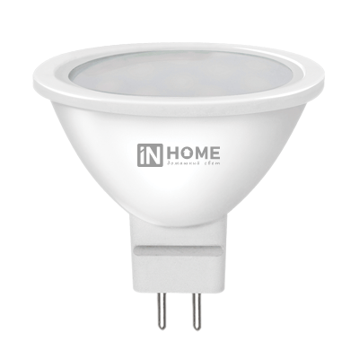 Лампа светодиодная LED-JCDR-VC 4Вт рефлектор прозрачная 3000К тепл. бел. GU5.3 320лм 230В IN HOME 4690612030678
