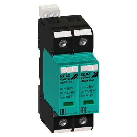 Ограничитель импульсных перенапряжений (УЗИП) OptiDin OM-II-2-280/40/RS | 114440 КЭАЗ