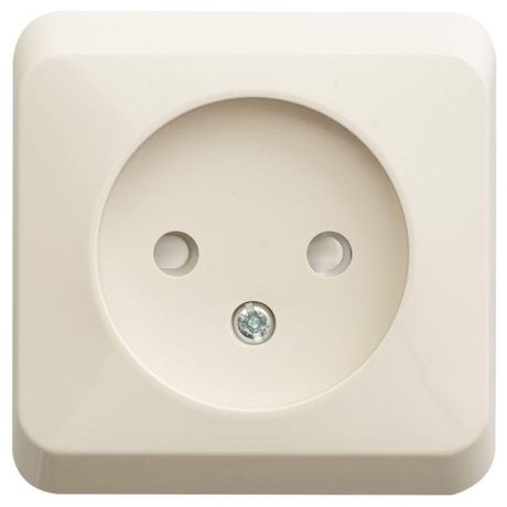 Розетка 1-м ОП Этюд 16А IP20 250В без заземл. защ. шторки крем. SE PA16-002K APC