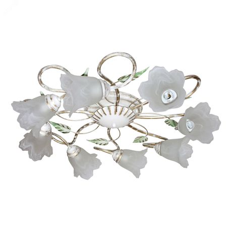 Светильник Флорин 181 бел.зол. (Плафон 62333) НПБ 01-8х60-101 Е14 ИУ - 1005404181 Элетех