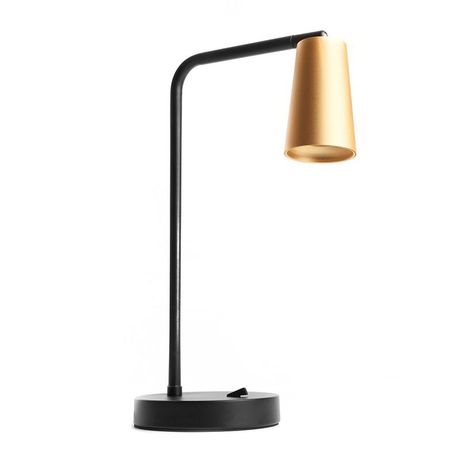 Светильник настольный под лампу GU10, max 35W, 230V , золото и черный, DE185 | 48426 FERON