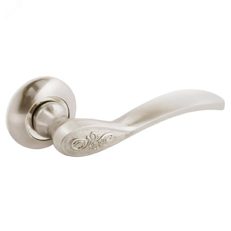 Ручка на круглой накладке (комплект), АЛЛЮР АРТ ШЭРОН SN (1780) никель матовый - 12448 ПТК