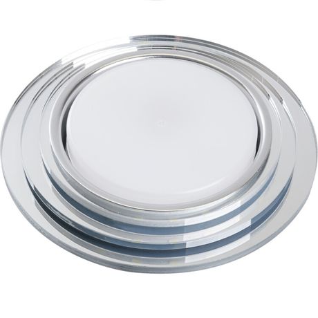 Светильник встраиваемый со светодиодной подсветкой 20LED*2835 SMD 4000K, 15W GX53, без лампы, прозрачный, хром, CD5024 круг с др-ром в/компл | 40524 FERON