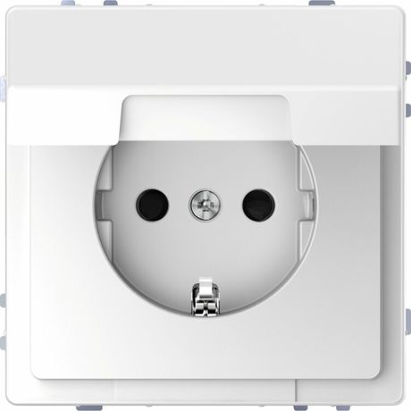 Розетка 1-м СП Merten D-Life 16А IP20 с заземл. крышкой SD бел. лотос SchE MTN2310-6035 APC