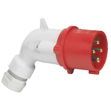 Вилка кабельная переносная угловая 16А 3К+З 380В IP44 - 056457 Legrand