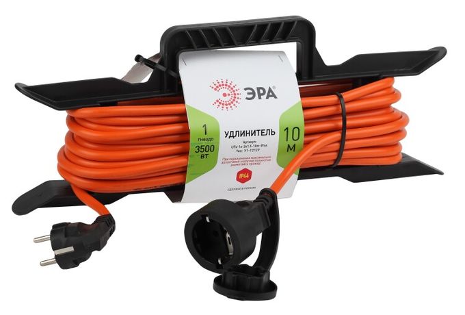 Удлинитель силовой UFx-1e-3x1.5-10m-IP44 на рамке c/з 1 гн 10м ПВС 3x1.5 ЭРА - Б0046828