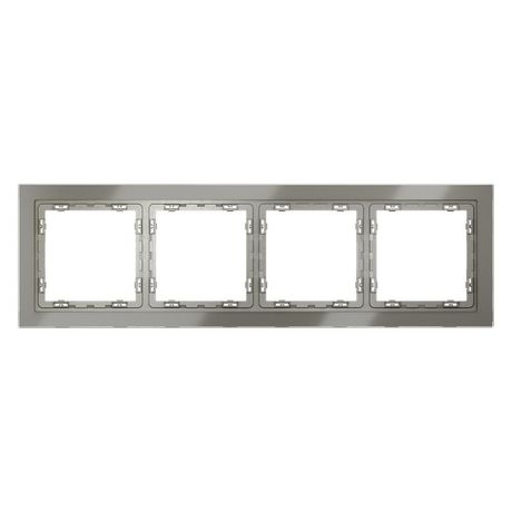 Рамка 4-м S70 стеклян. шелк Voltum VLS110404 Voltum арт. VLS110404