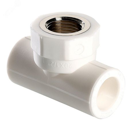 Тройник комбинированный 20 х 1/2' ВР полипропиленовый PPR белый - VTp.732.0.02004 VALTEC PV7322004