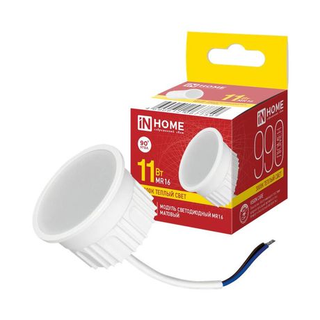Модуль светодиодный LED-MD MR16M 11Вт 3000К 990лм 230В матов. рассеиватель IN HOME 4690612067759 IN HOME арт. 4690612067759