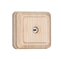 Розетка телевизионная TV 1-м ОП Олимп сосна UNIVersal 5560889 Союз