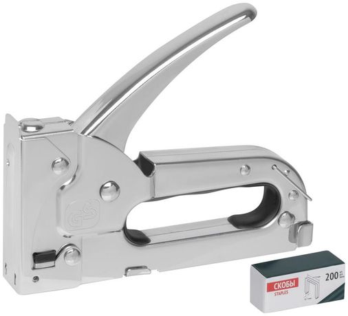 Степлер для узких скоб ''тип 53'' 4-8 мм, металлический корпус - 32135 РОС