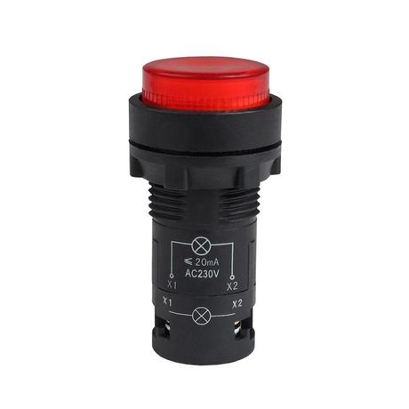 Кнопка с подсветкой OptiSignal Compact D22 C7-PL-M410 красная 1НО 230 В AC XB7NW34M1 | 362097 КЭАЗ 362101