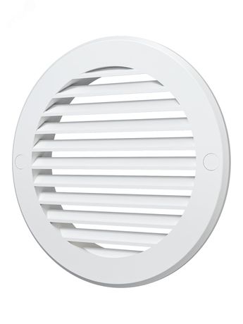 Решетка наружная вентиляционная круглая D161 с фланцем D125, из ASA пластика - 10398 ЭРА 12РКН