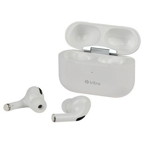 Гарнитура-Bluetooth BI1800W Plus сенсорная ultra slim с зар. кейсом бел. Intro Б0048621 ЭРА