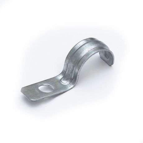 Скоба металлическая однолапковая усиленная противопожарная СМОУ d25-26 мм отв. d 6,5 (100шт/800шт уп/кор) | PR13.02427 Промрукав Строитель