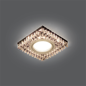 Светильник светодиодный Backlight 2700К GU5.3 квадрат. черн./кристалл/хром GAUSS BL031