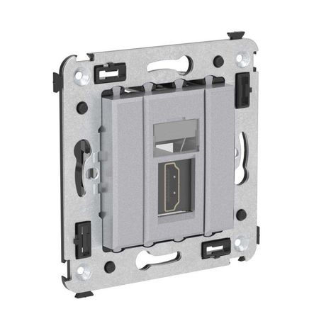 Розетка HDMI 1-м СП Avanti "Закаленная сталь" тип А-А DKC 4404253 ДКС