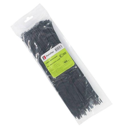 Стяжка нейлоновая КСС «MULTILOCK» 4х300 (черн) (100шт) | 102318 Fortisflex КВТ