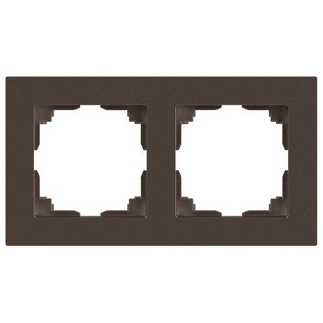 Рамка для розеток и выключателей Intro Accent 6-502-08 на 2 поста, СУ, бронза | Б0063777 ЭРА