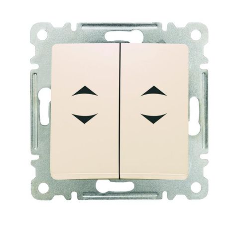 Переключатель проходной 2-кл. СП Lillium IP20 механизм крем. Makel 30010026