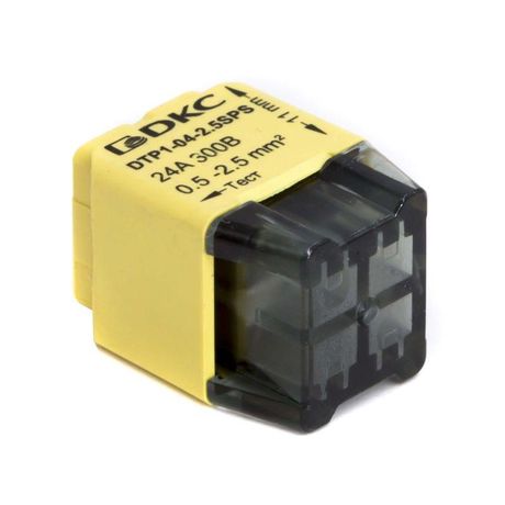 Клеммная колодка на 4 проводника до 2,5 кв. мм. токи 24А | DTP1-04-2.5SPS DKC ДКС